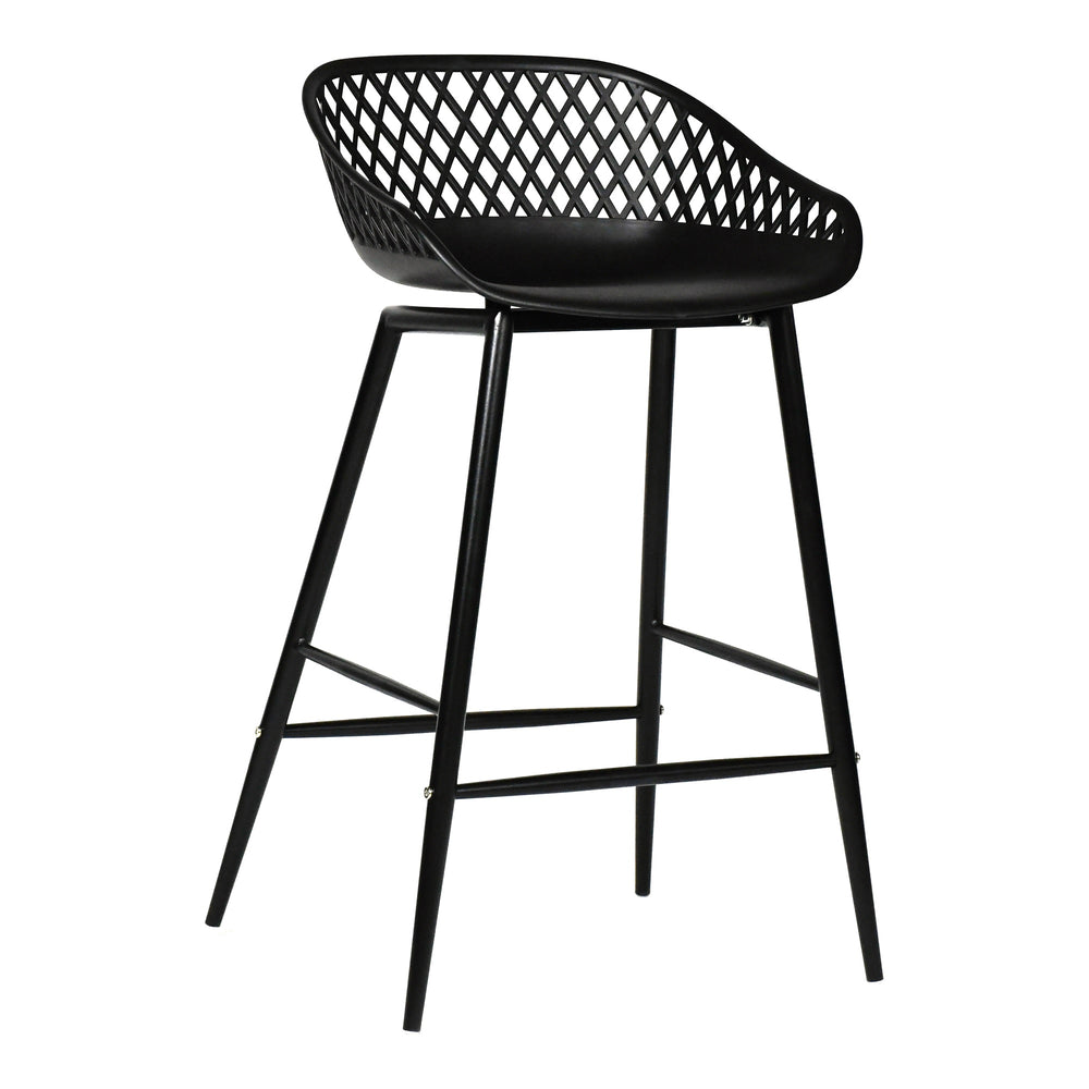 Piazza Outdoor Counter Stool Black - Set of Two