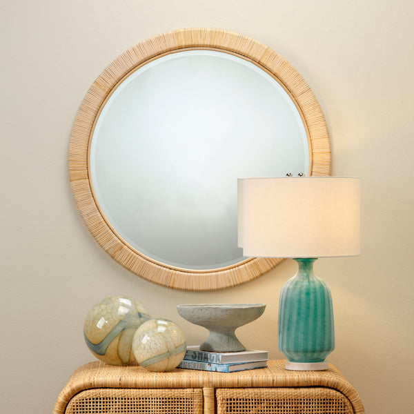 Ohana Rattan Round Mirror