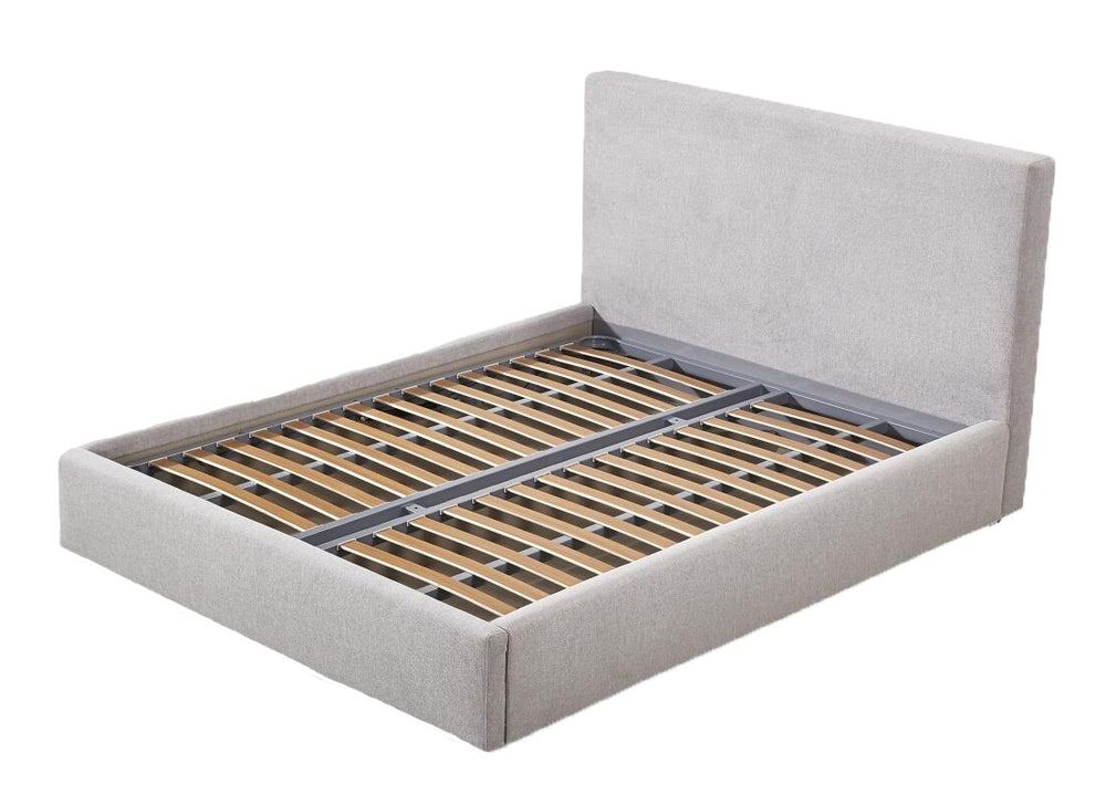 ELLA Storage QUEEN Bed in greige tweed
