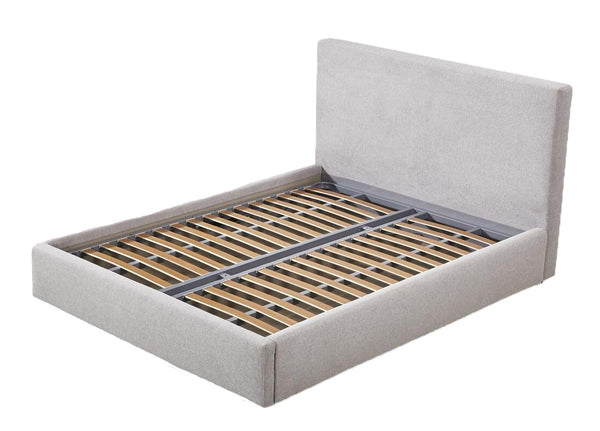 ELLA Storage QUEEN Bed in greige tweed