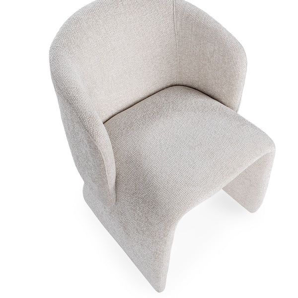 Halstead Upholstered Dining Chair with Barrell Back - Natural