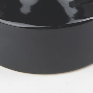 Burton 8.3H Small Glossy and Matte Black Ceramic Jug Vase