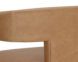 COBOURG LOUNGE CHAIR - LUDLOW SESAME LEATHER