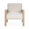 Aliza Upholstered Accent Chair with Oak Frame - Ivory