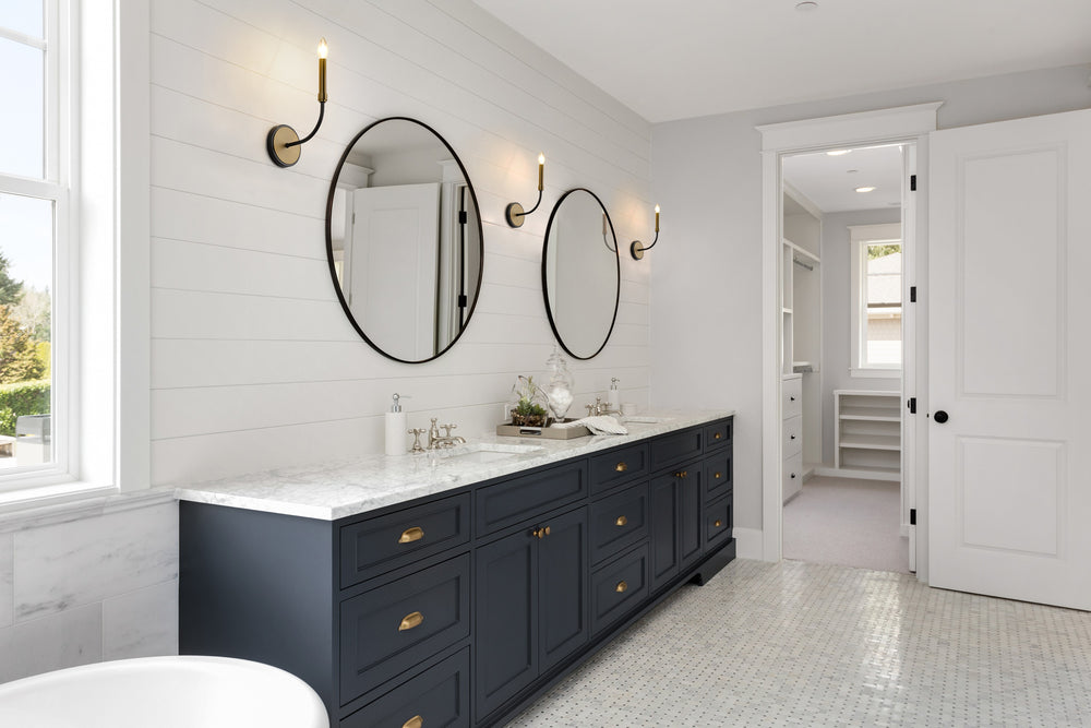 Haylie 1 Light Wall Sconce in Matte Black + Olde Brass Finish
