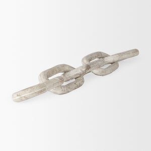 Alix 29.0L x 5.0W x 5.0H Beige Wooden Link Chain Decorative Object