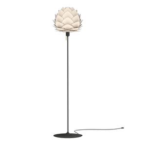 Aluvia Floor Lamp in Pearl with Black Base