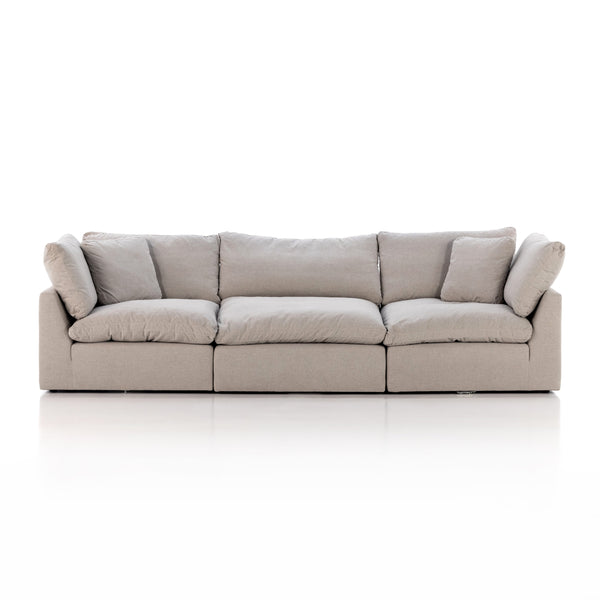 Stevie 3Pc Sectional Sofa In Destin Flannel