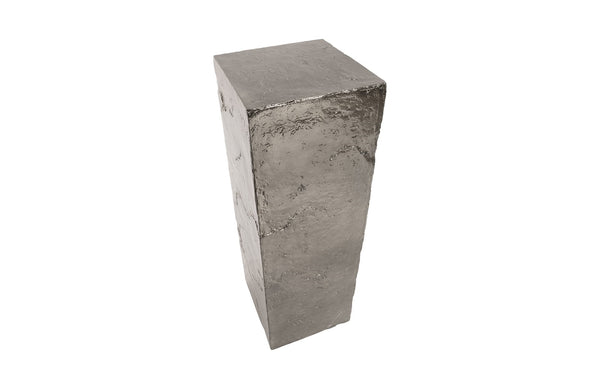Slate E Pedestal, Liquid Silver
