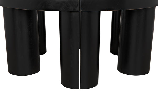 Pluto Mahogany Coffee Table in Hand-Rubbed Black