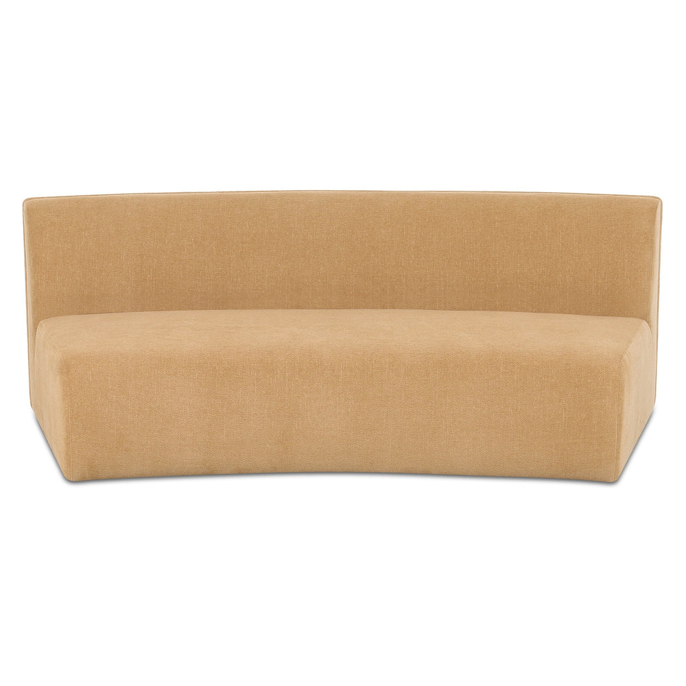 Moe's Naomi Concave Sofa in Golden Yellow