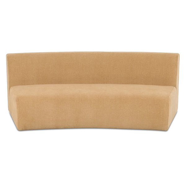 Moe's Naomi Concave Sofa in Golden Yellow