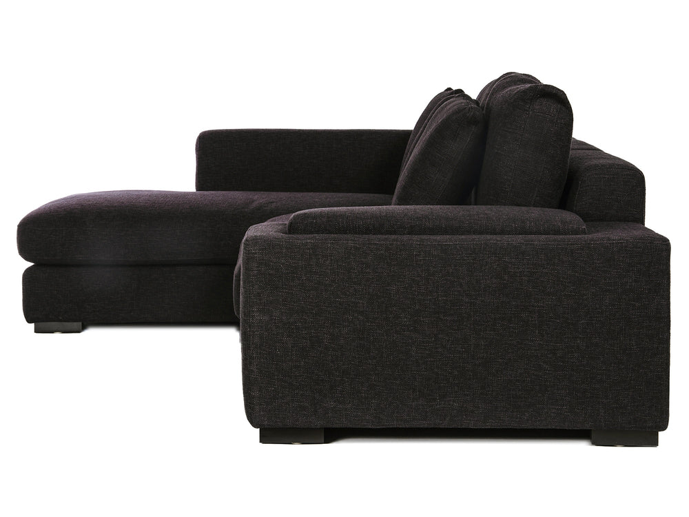 MOD Fabric Sectional in black tweed