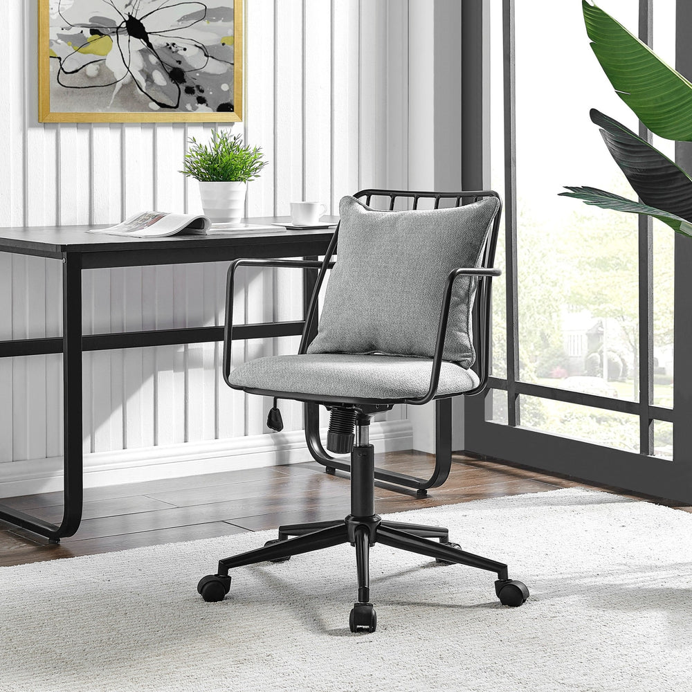 Edison Fabric Office Chair In Strata Gray