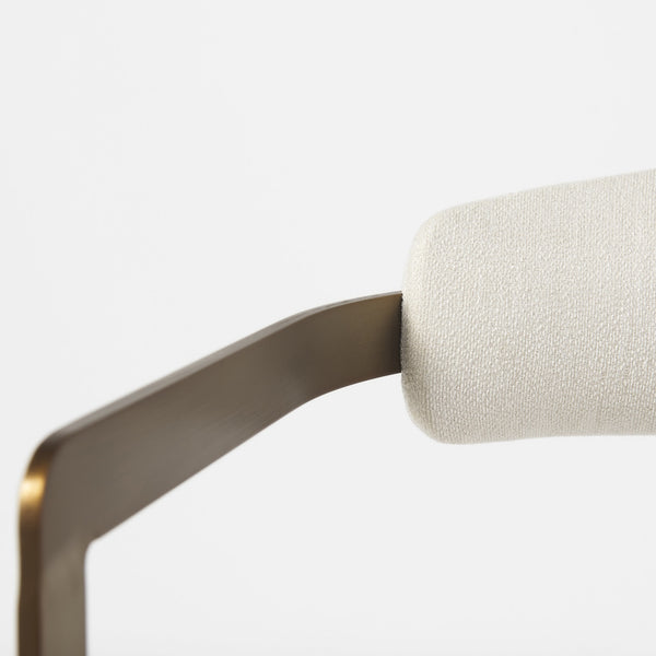 Hollyfield 20.5 x 21.3 x 29.5 Cream Fabric Seat W/ Gold Iron Frame Dining Chair