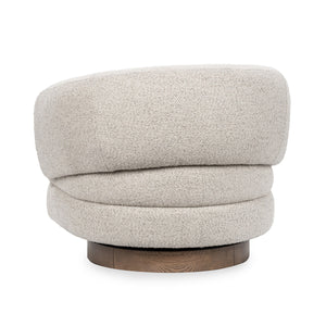 Chassia Upholstered Swivel Chair - Dusty Beige