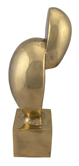 Ripley Metal Alloy Sculpture in Antique Brass Finish