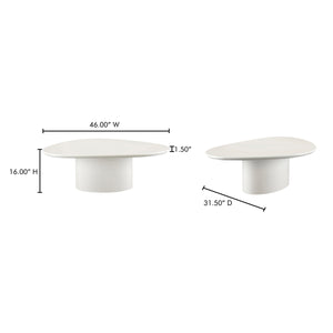 Moe's Eden Ivory Lacquer Coffee Table