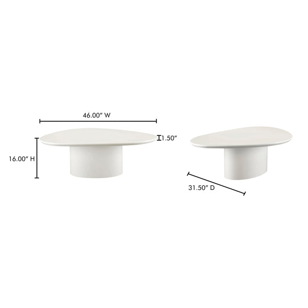 Moe's Eden Ivory Lacquer Coffee Table
