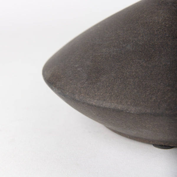 Rylee 6.9H Dark Brown Ceramic Vase