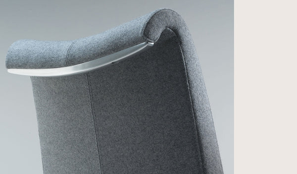 tulip office chair dark grey wool