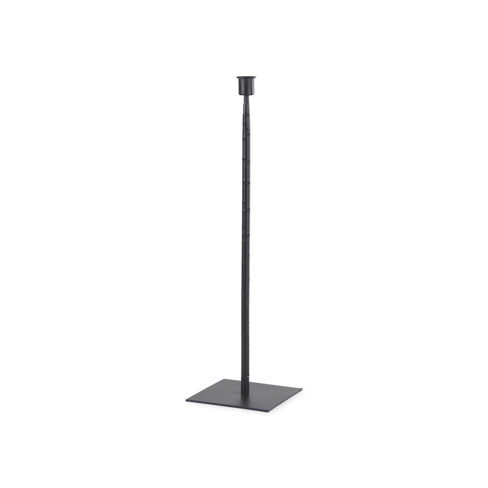 Porter 5.0L x 5.0W x 18.0H Medium Black Iron Candle Holder