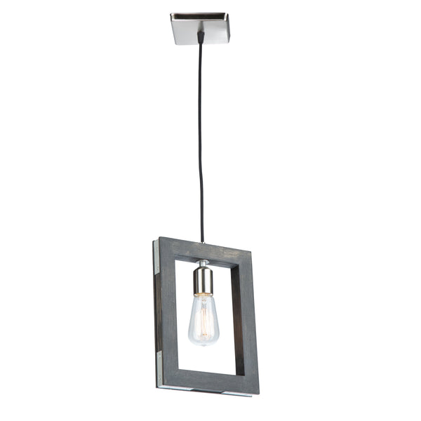 Gatehouse 1 Light Pendant AC11651BN in Dark Pine & Brushed Nickel