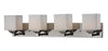 Quube 4 Light Vanity  in Chrome Finish