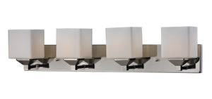 Quube 4 Light Vanity  in Chrome Finish