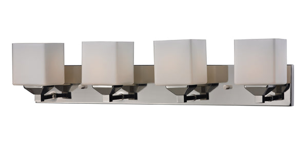 Quube 4 Light Vanity  in Chrome Finish