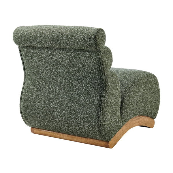Lucius Boucle Accent Chair, Milford Green 