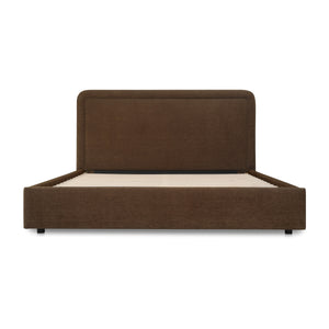 Moe's Simon King Storage Bed in Brown with Hidden Storage