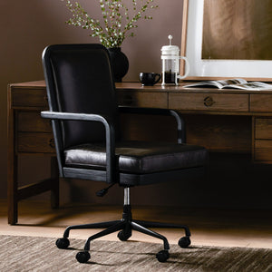 Lacey Desk Chair In Brushed Ebony
