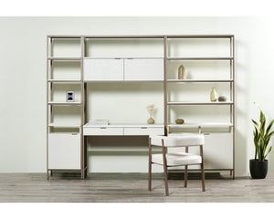 Ambrose Modular Bookcase - Large - Champagne Gold - Cream