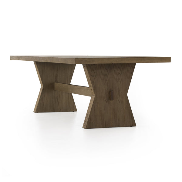Tia Dining Table 108" In Drifted Oak Solid
