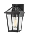 Talbot 1 Light Outdoor Wall Sconce in Black Finish