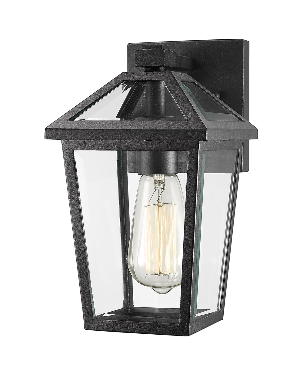 Talbot 1 Light Outdoor Wall Sconce in Black Finish