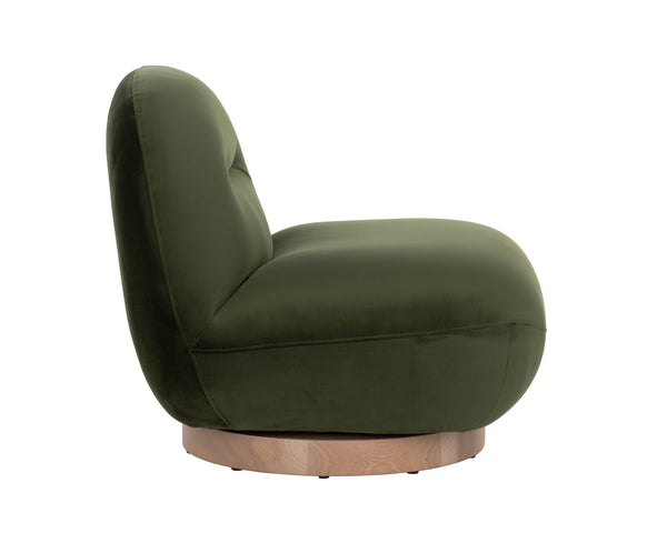 FRANZE SWIVEL LOUNGE CHAIR - MOSS GREEN