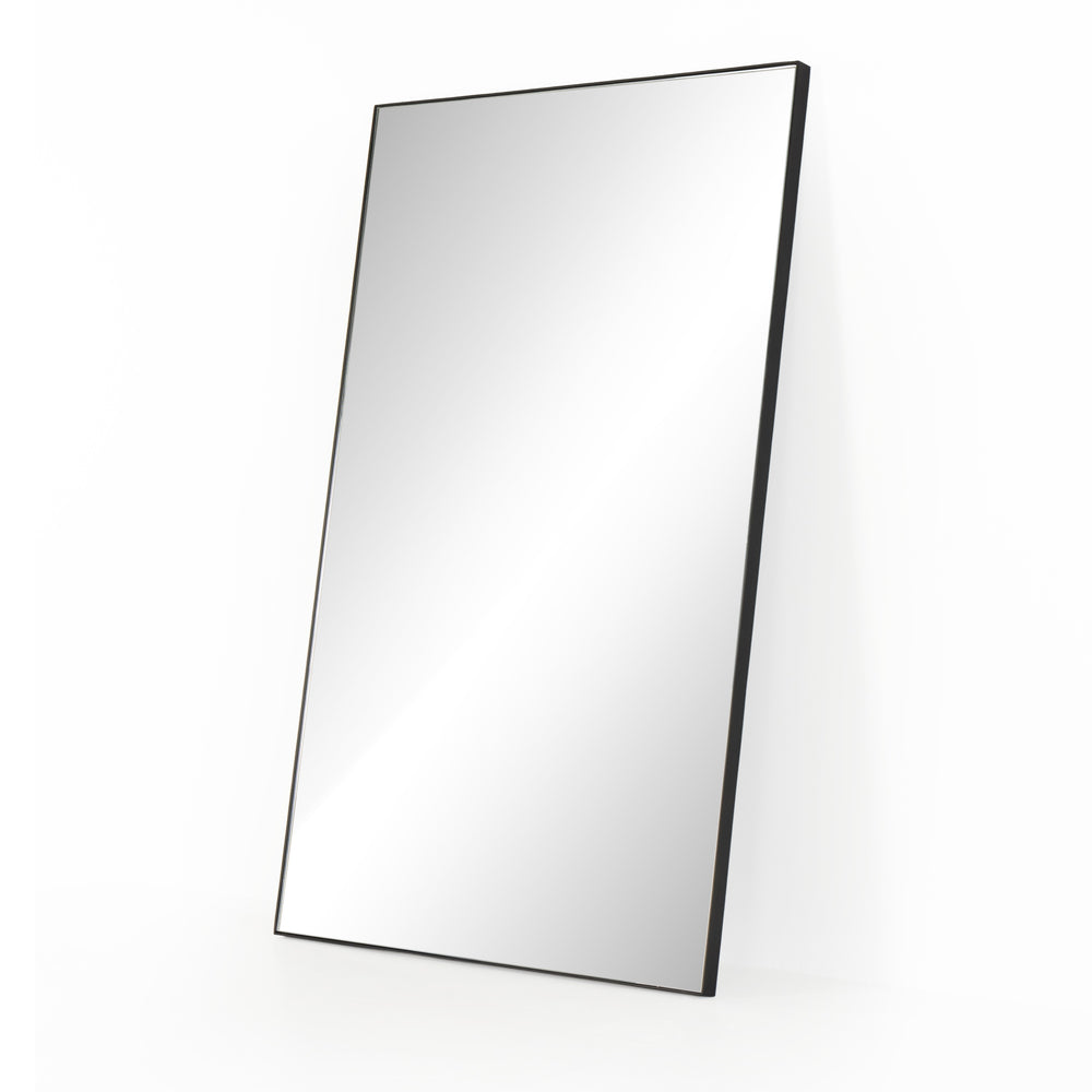 Georgina Rectangle Floor Mirror In Mtt Blk