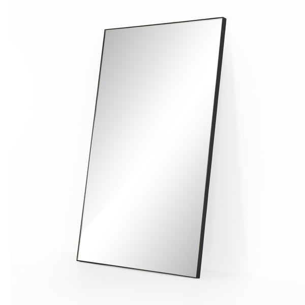 Georgina Rectangle Floor Mirror In Mtt Blk