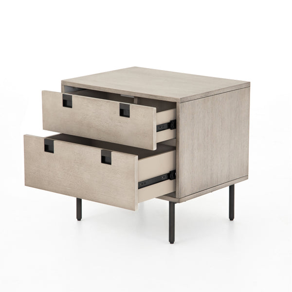 Carly 2 Drawer Nightstand In Grey Wash