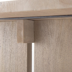 Aida 84L Light Gray Wood Dining Table