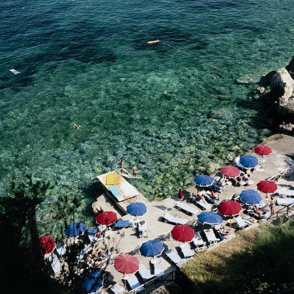 Porto Ercole Beach (32" X 48") In Slim Aarons's Showcase In Photography Art