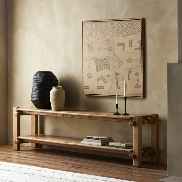 Marcia Low Console Table in French Oak