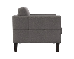 KARMELO ARMCHAIR - VINTAGE CHARCOAL LEATHER