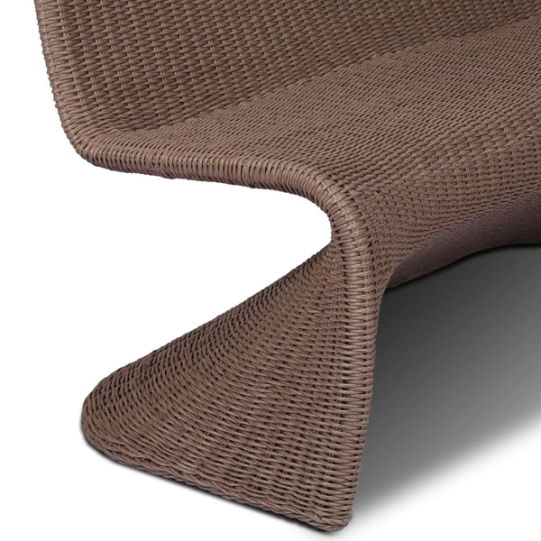 Portia Outdoor Dining Bench - Tanned Weave