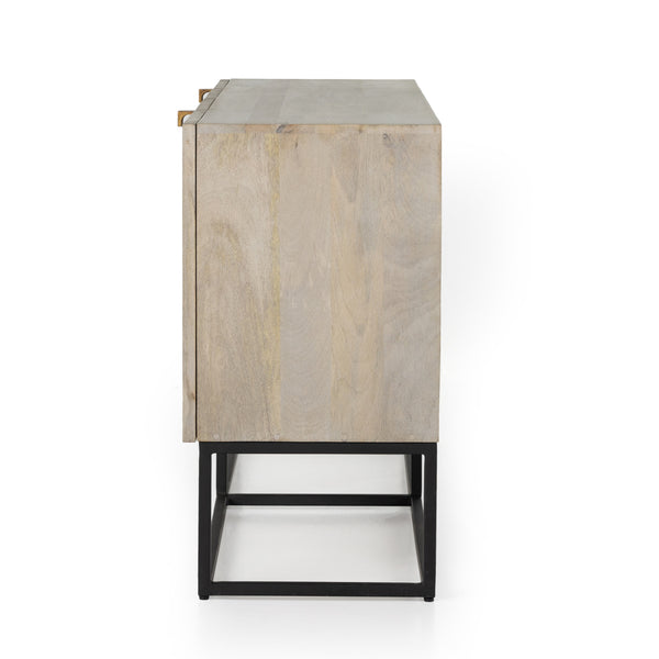 Kelby Sideboard In Light Wash Carved Mango