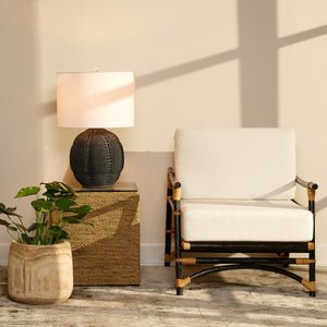 Captain Seagrass Square Side Table