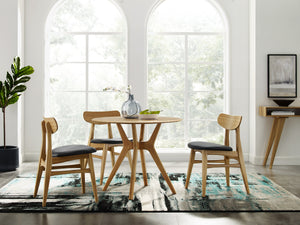 Caramelized Cassia Dining Chair w/ Leather Seat