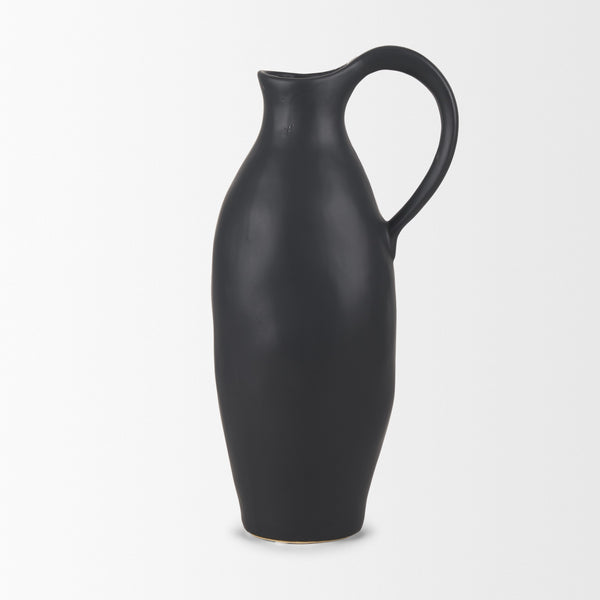Valora Matte Black Ceramic Jug